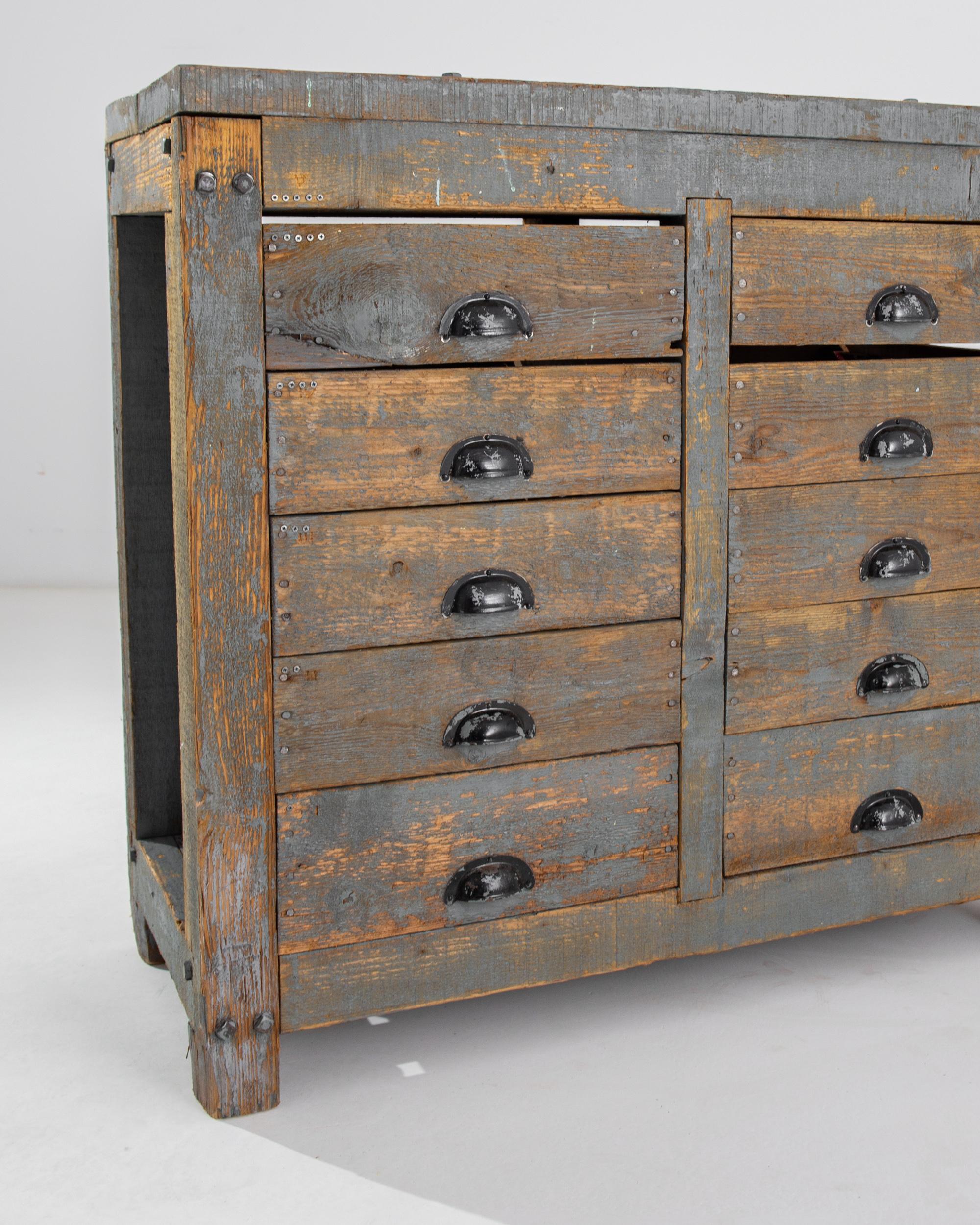 20th Century, French Industrial Drawer Bank For Sale 10