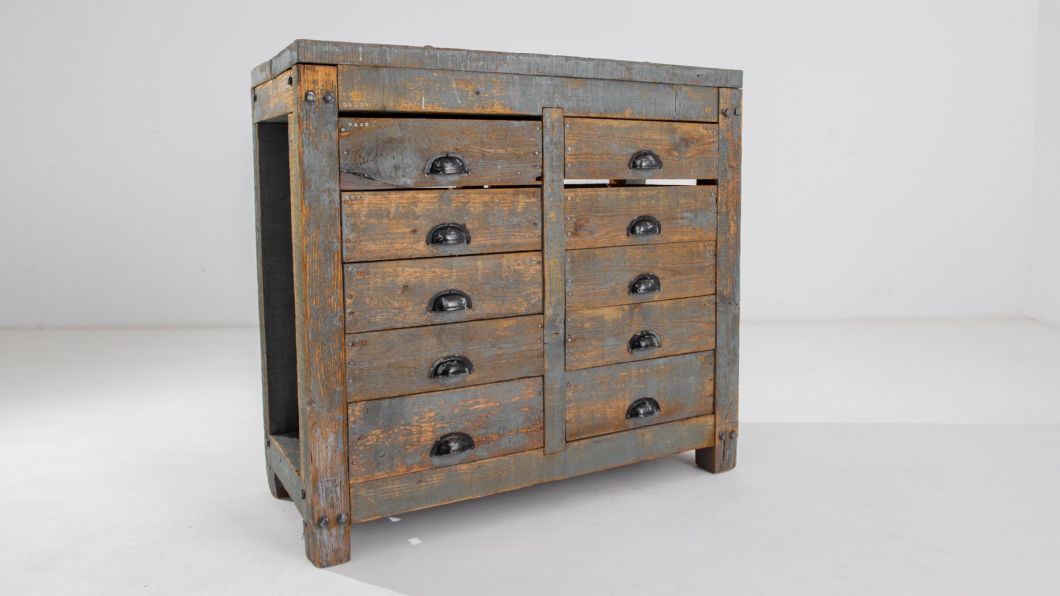 20th Century, French Industrial Drawer Bank For Sale 11
