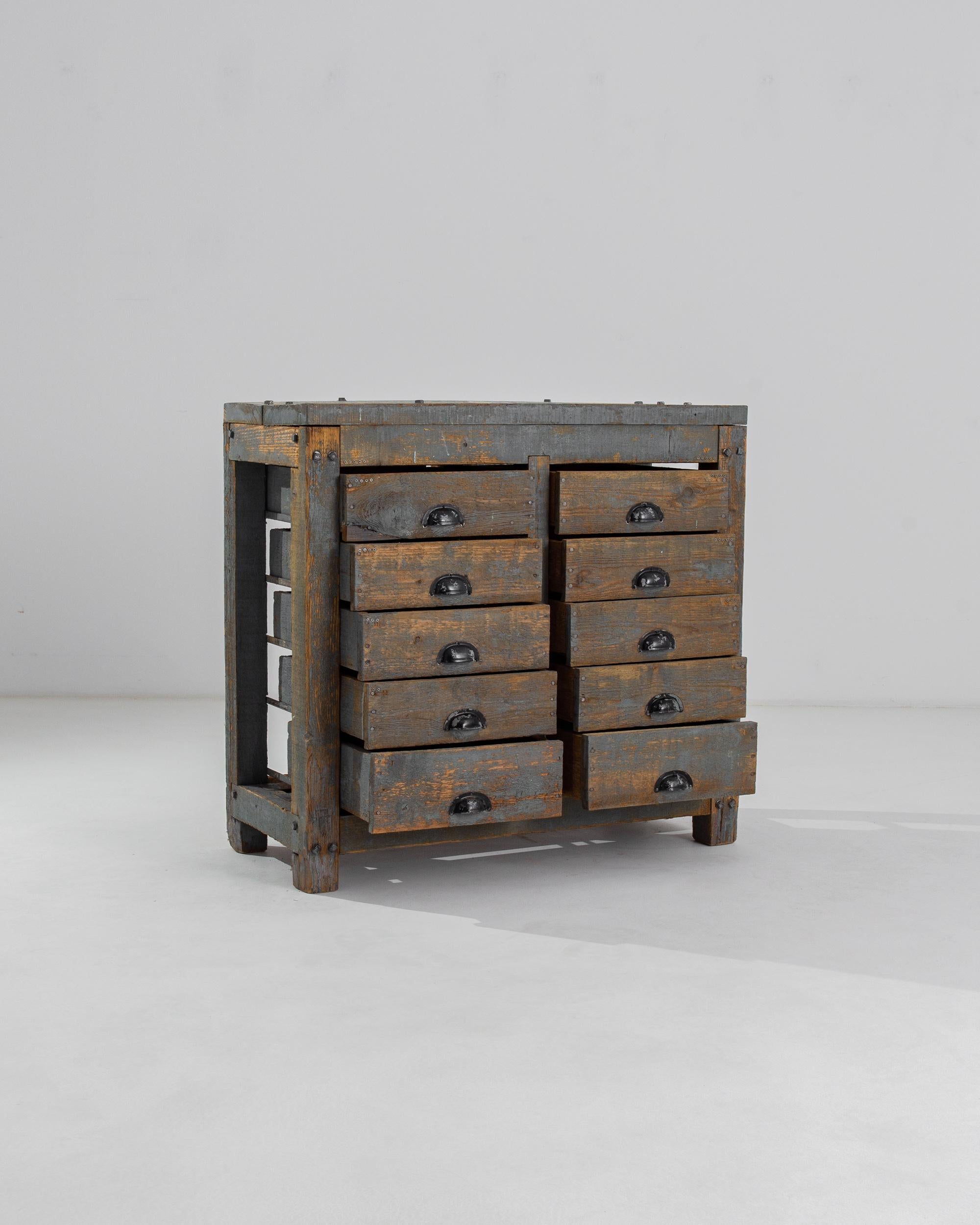 20th Century, French Industrial Drawer Bank In Good Condition For Sale In High Point, NC