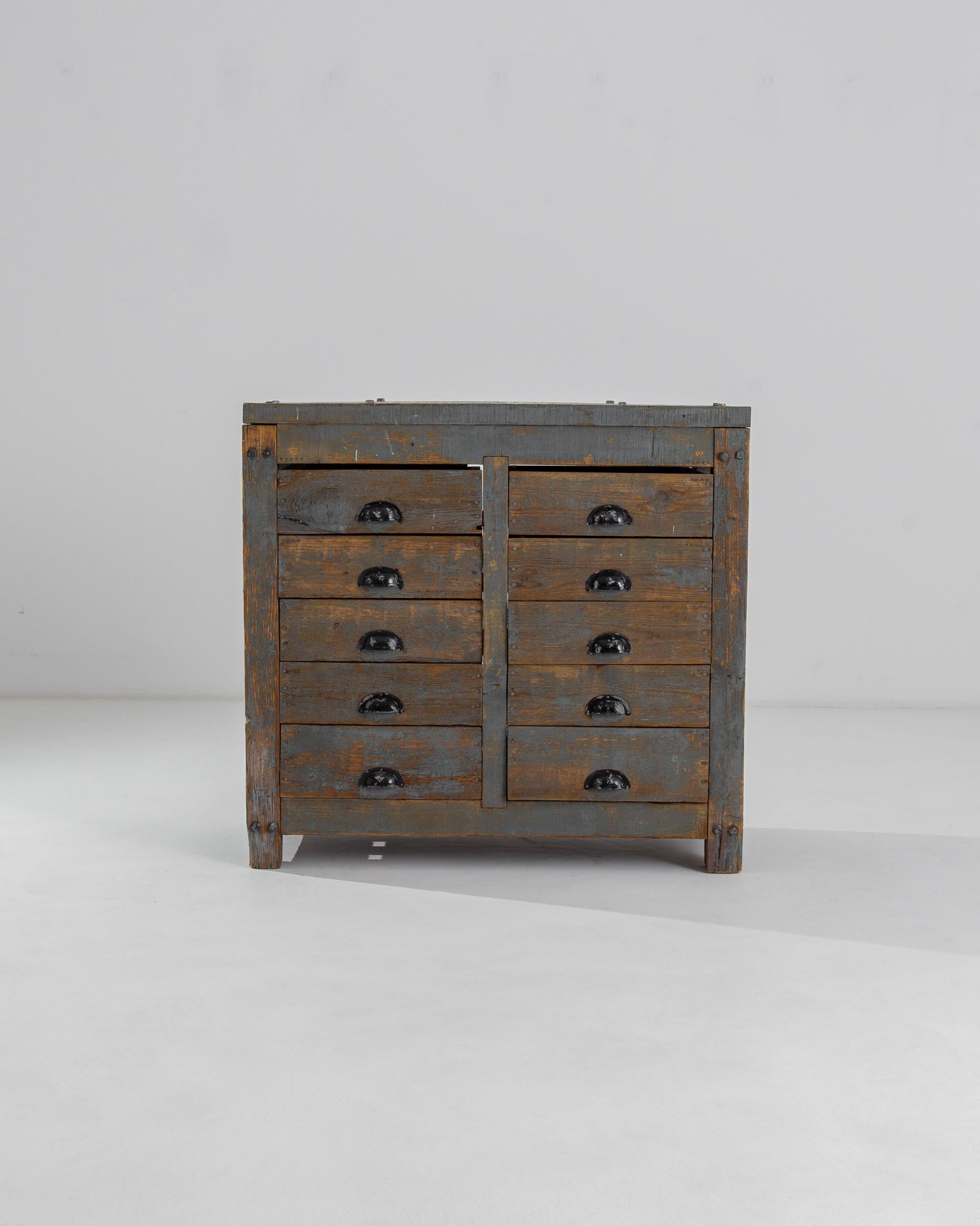 20th Century, French Industrial Drawer Bank For Sale 1