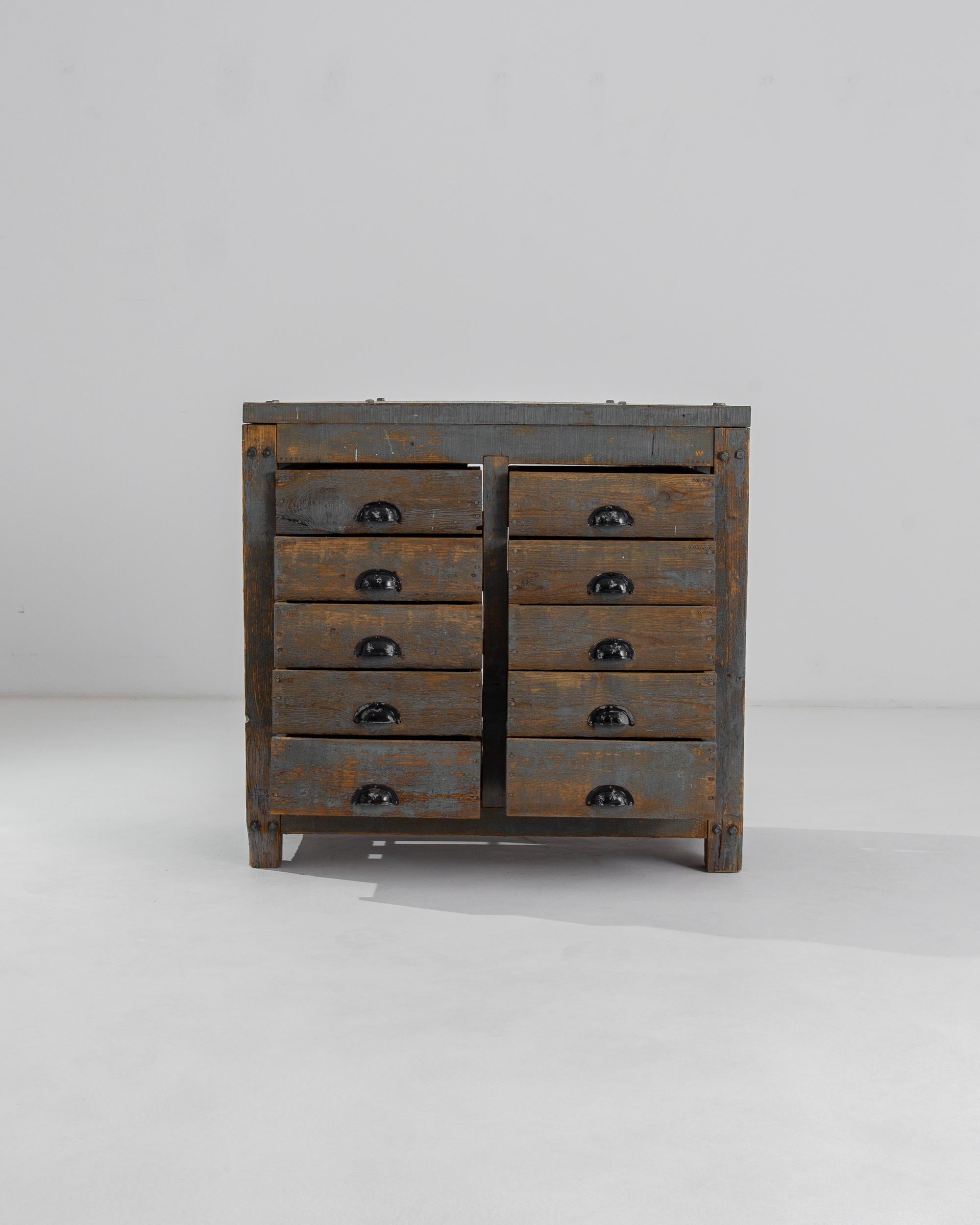 20th Century, French Industrial Drawer Bank For Sale 2