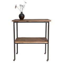 Table à roulettes industrielle française du 20e siècle