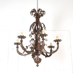 20th Century French Iron Chandelier