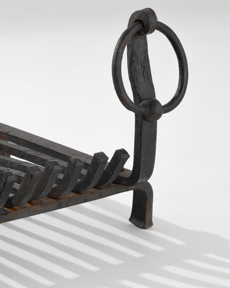 20th Century French Iron Fire Grate For Sale at 1stDibs