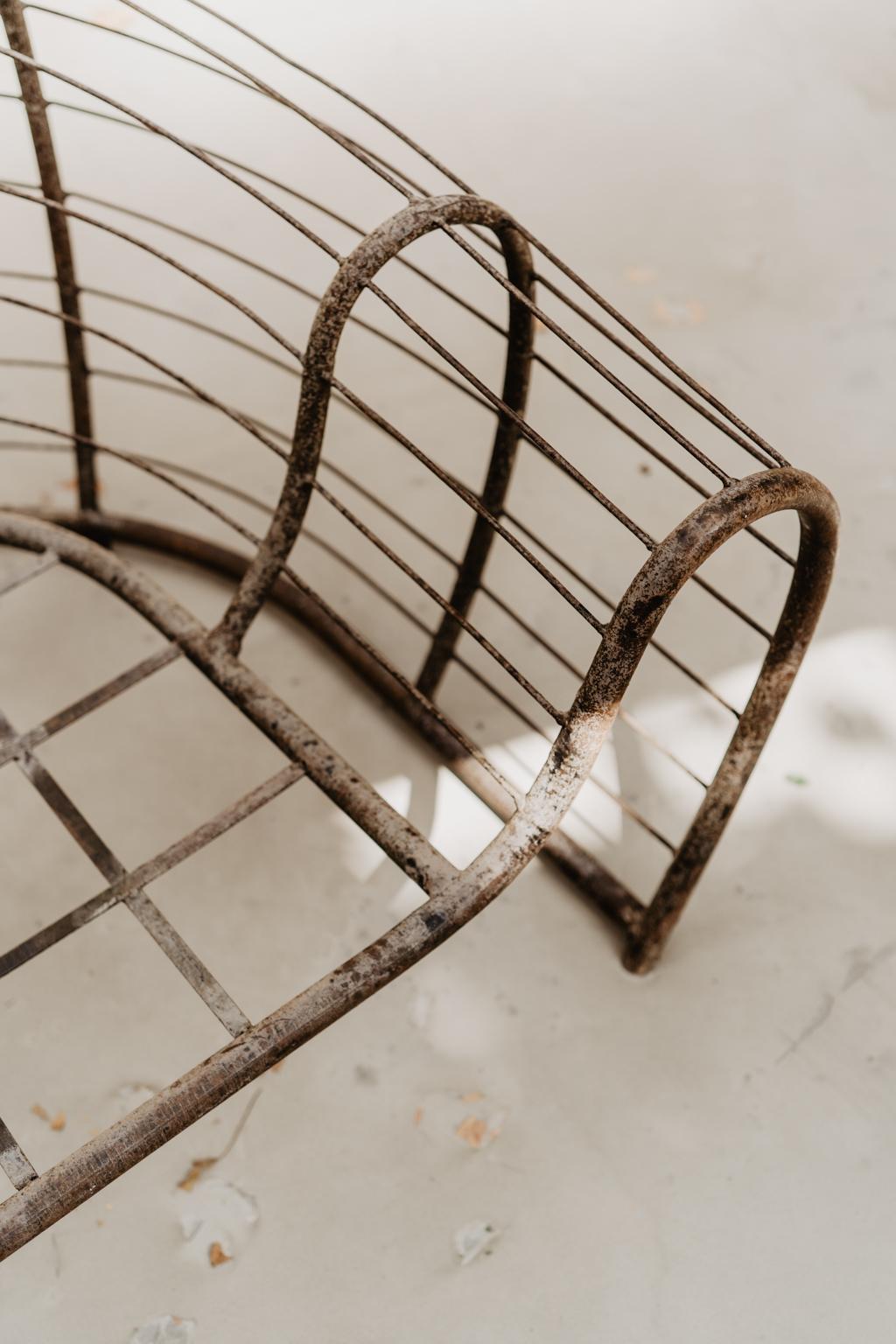 20th Century French Iron Frame of an Armchair 5