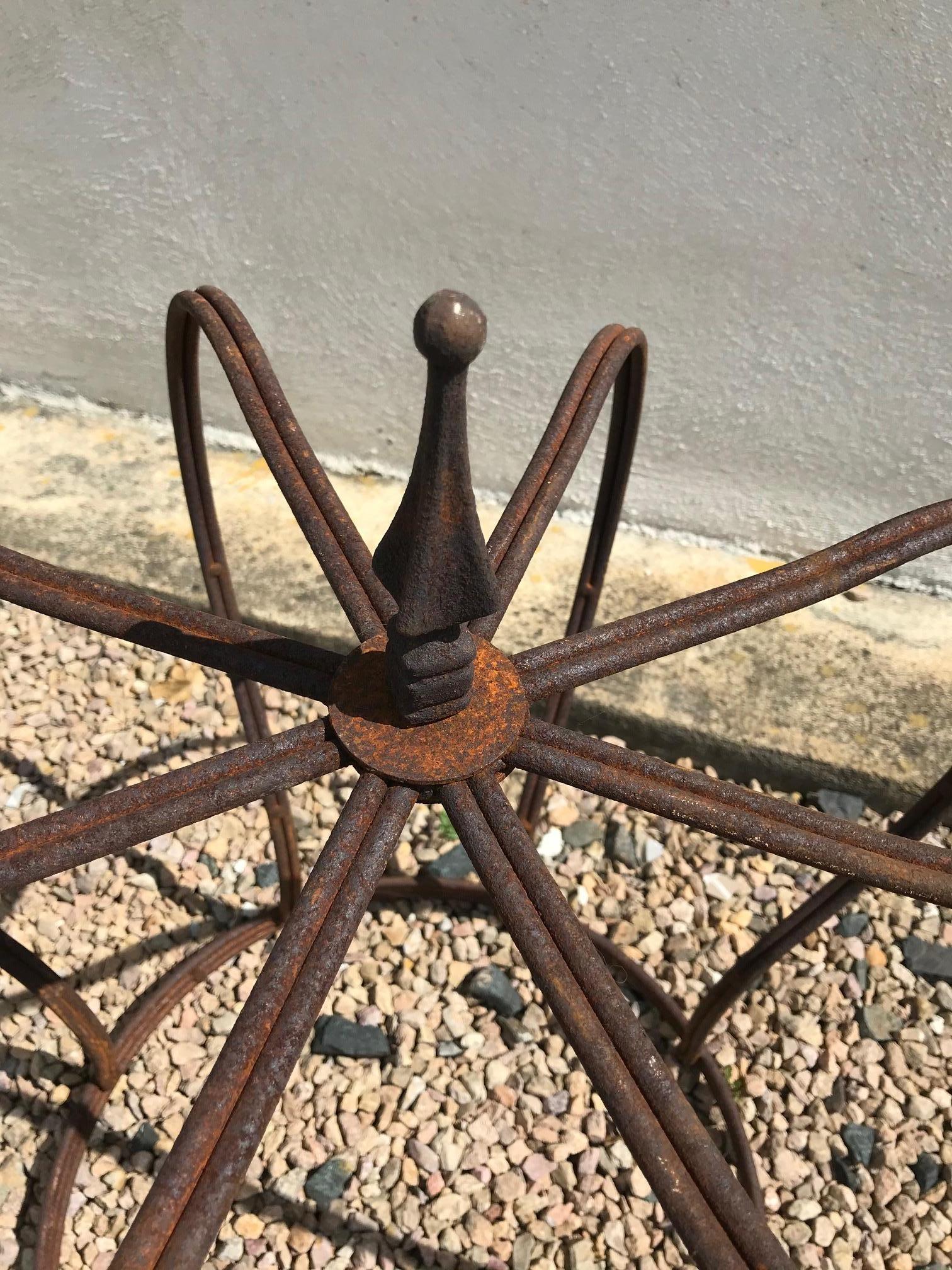 Late 20th Century 20th Century French Iron Garden Ornament Crown