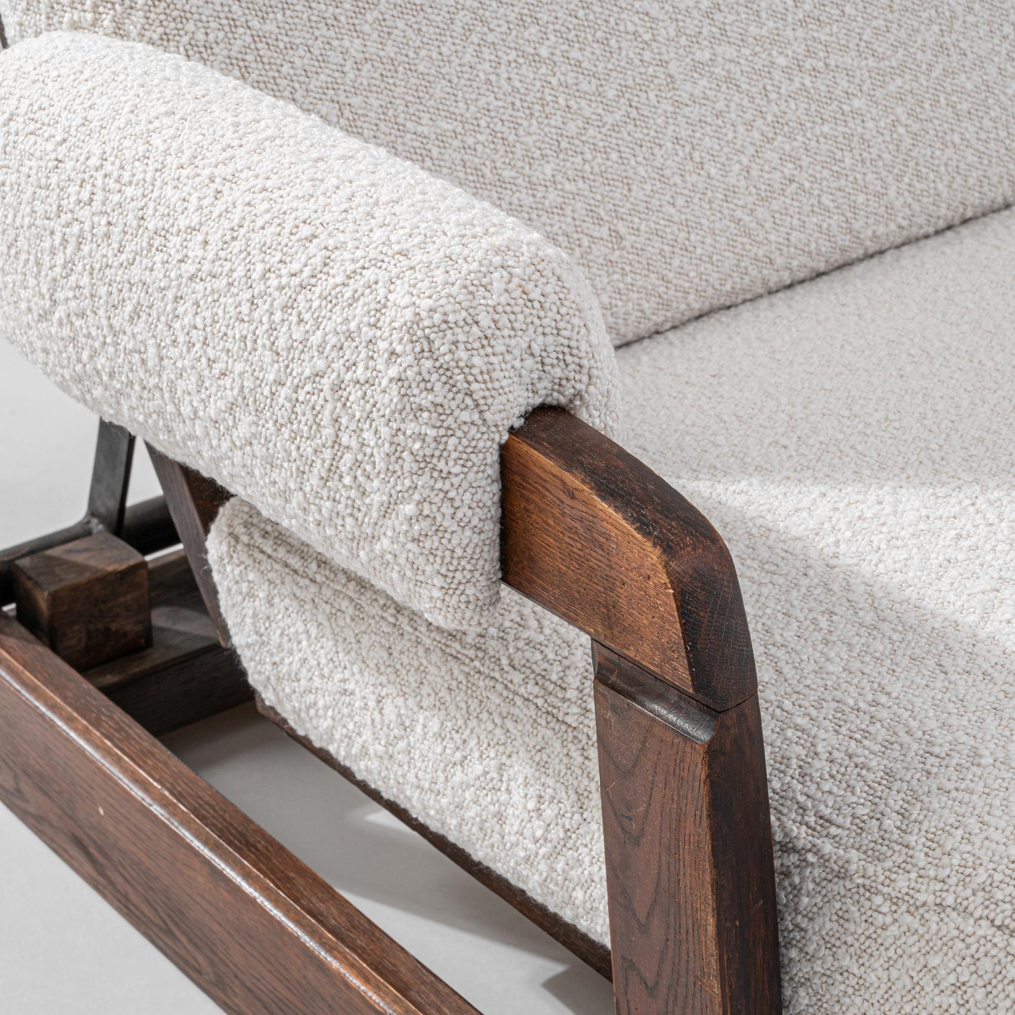 20th Century French Ivory Boucle Sofa Bed 4