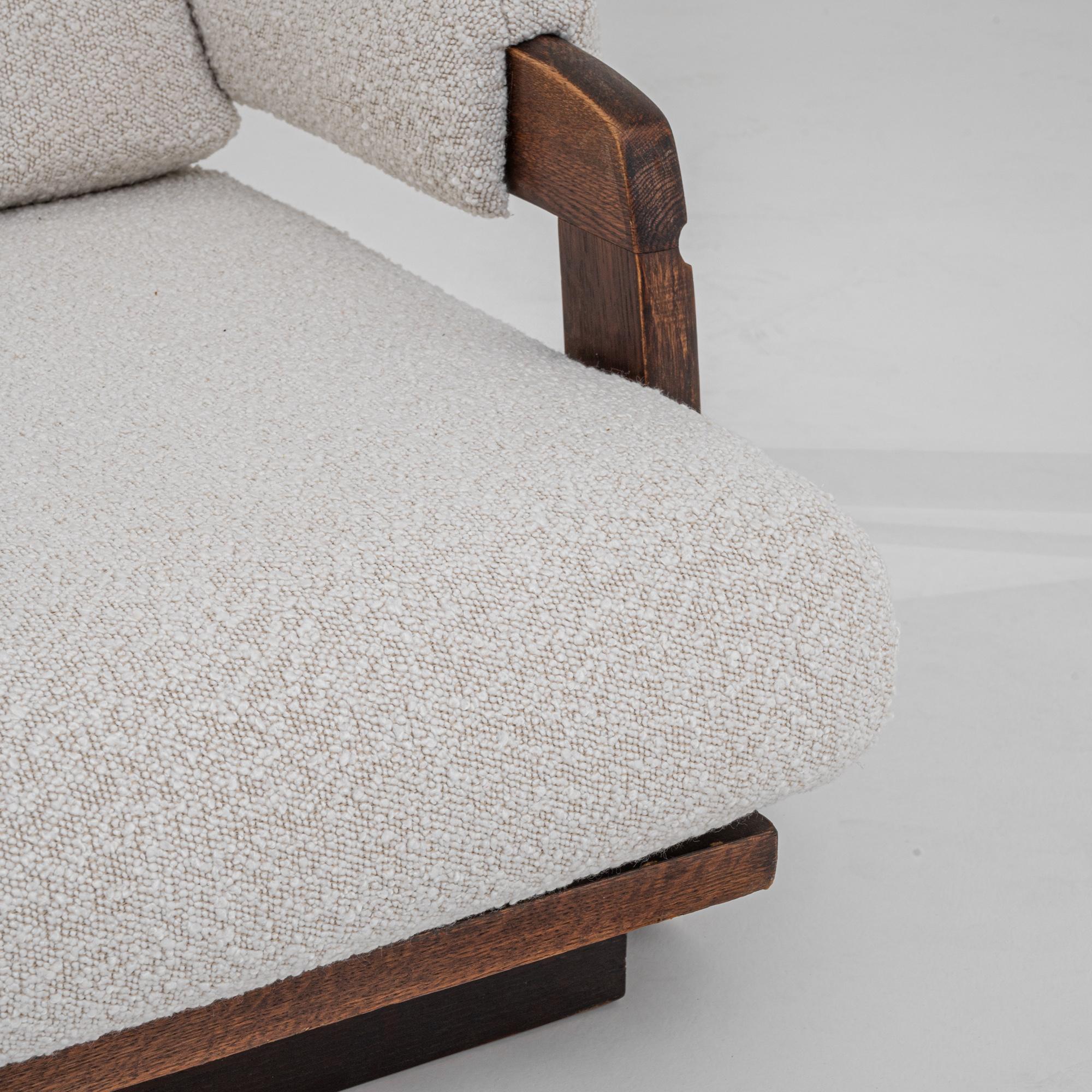 20th Century French Ivory Boucle Sofa Bed 5