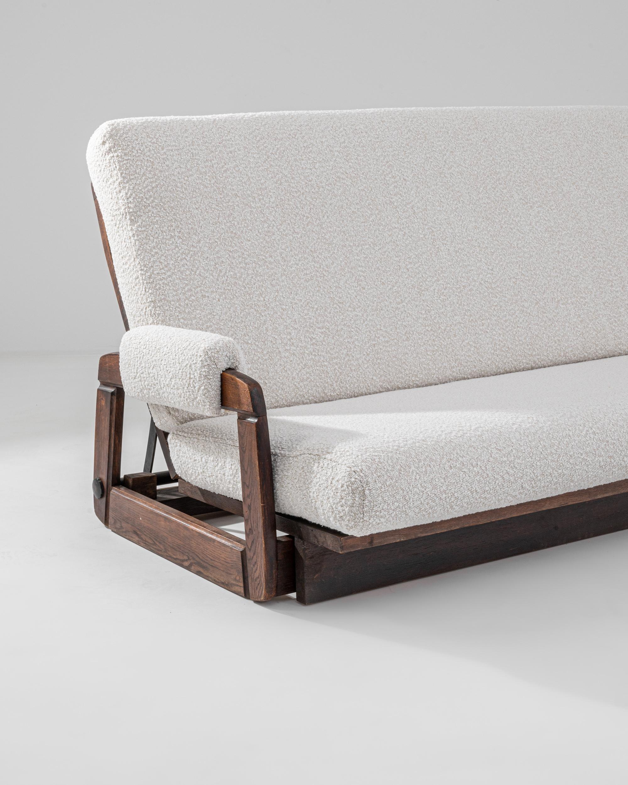 Canapé-lit en boucles d'ivoire français du 20e siècle en vente 1