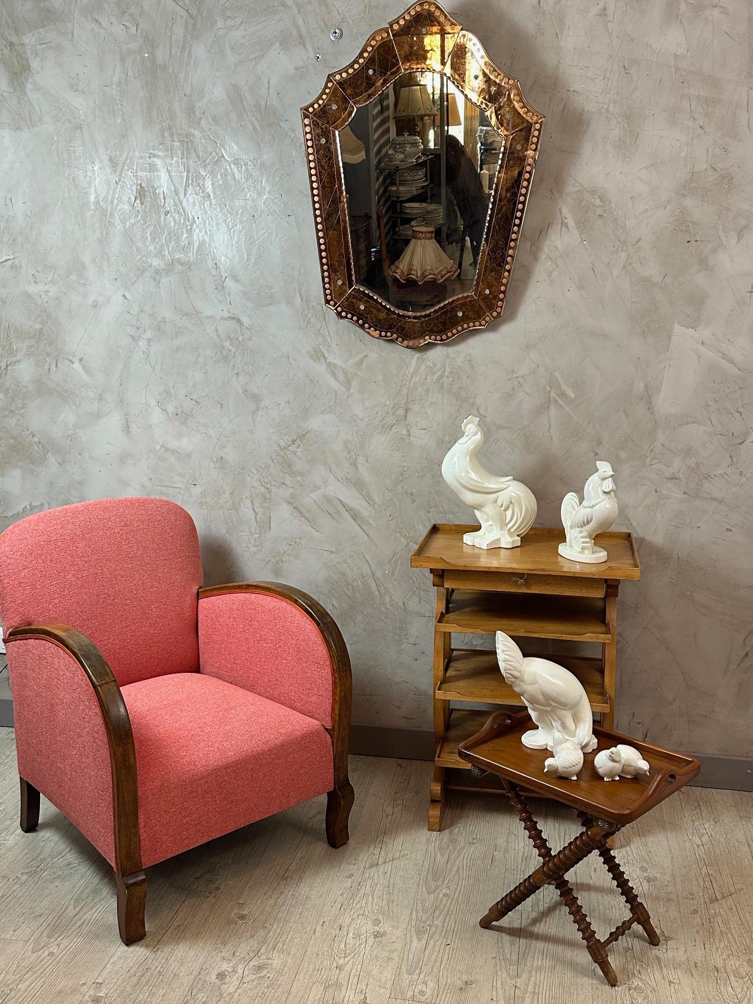 20th century French Jacques Adnet Earthenware Chicken Sculpture, 1930s For Sale 5