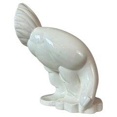 20th century French Jacques Adnet Earthenware Chicken Sculpture, 1930s