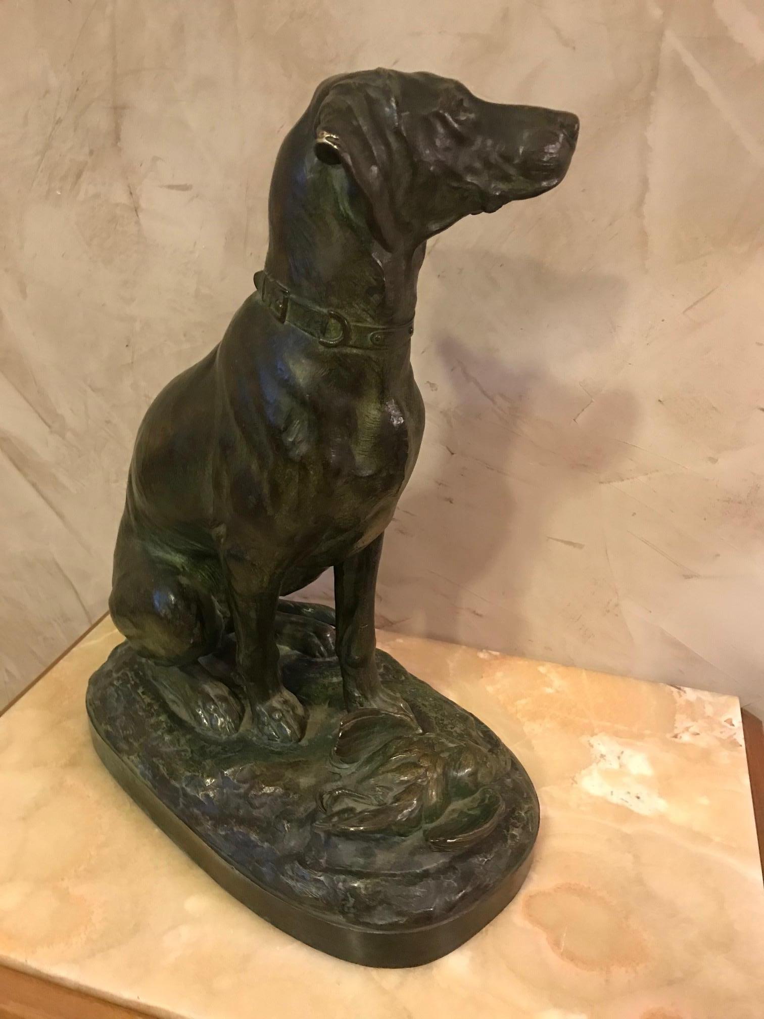 20th Century French Jules Edmond Masson Dog Bronze, 1920s 6