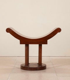 20th Century French Jules Leleu Style Curule Stool