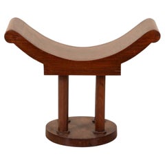 20th Century French Jules Leleu Style Curule Stool