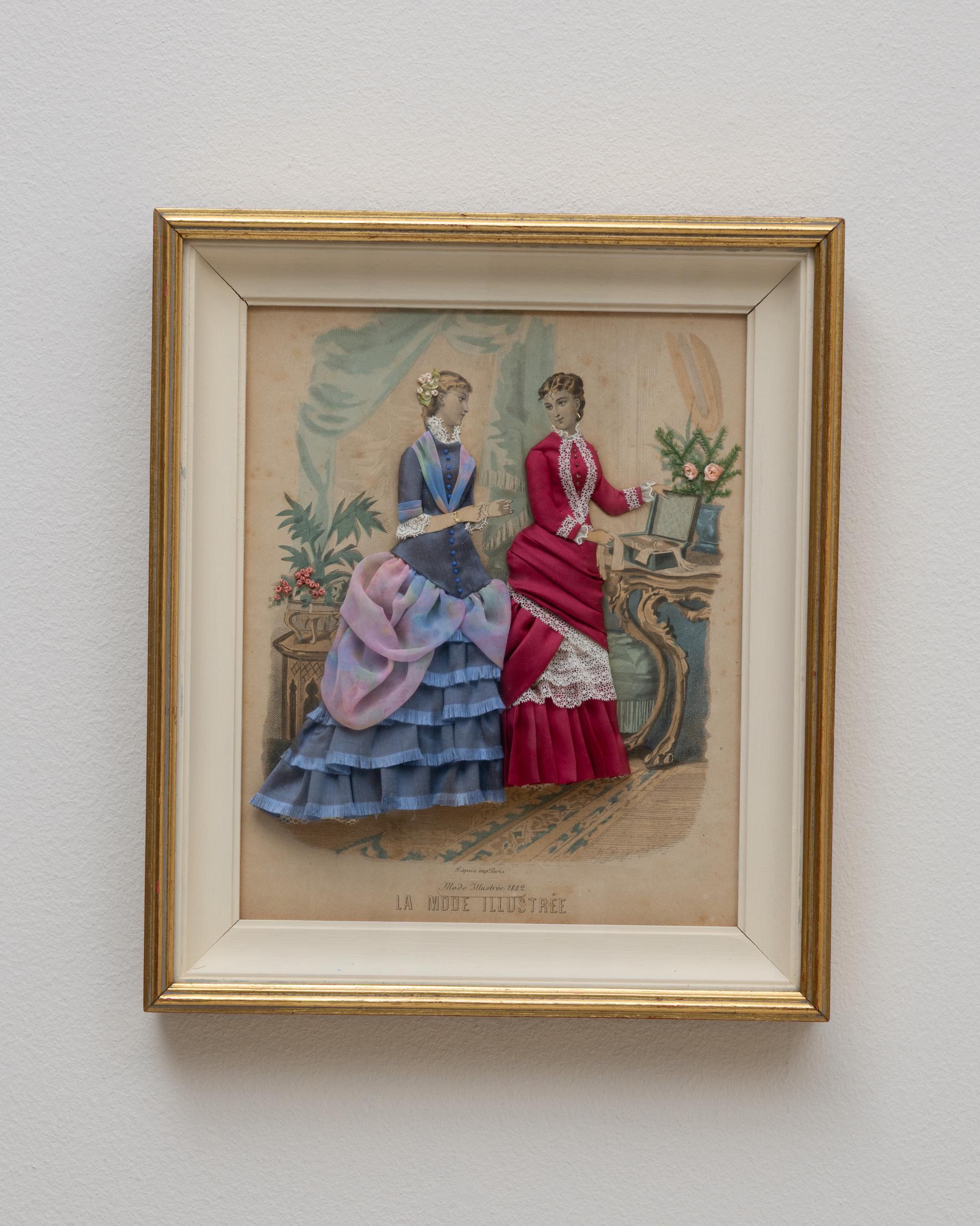 20. Jahrhundert Französisch La Mode Illustrée Kunstwerk (Stoff) im Angebot