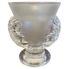 20th Century French Lalique Molded Blown Glass Vase