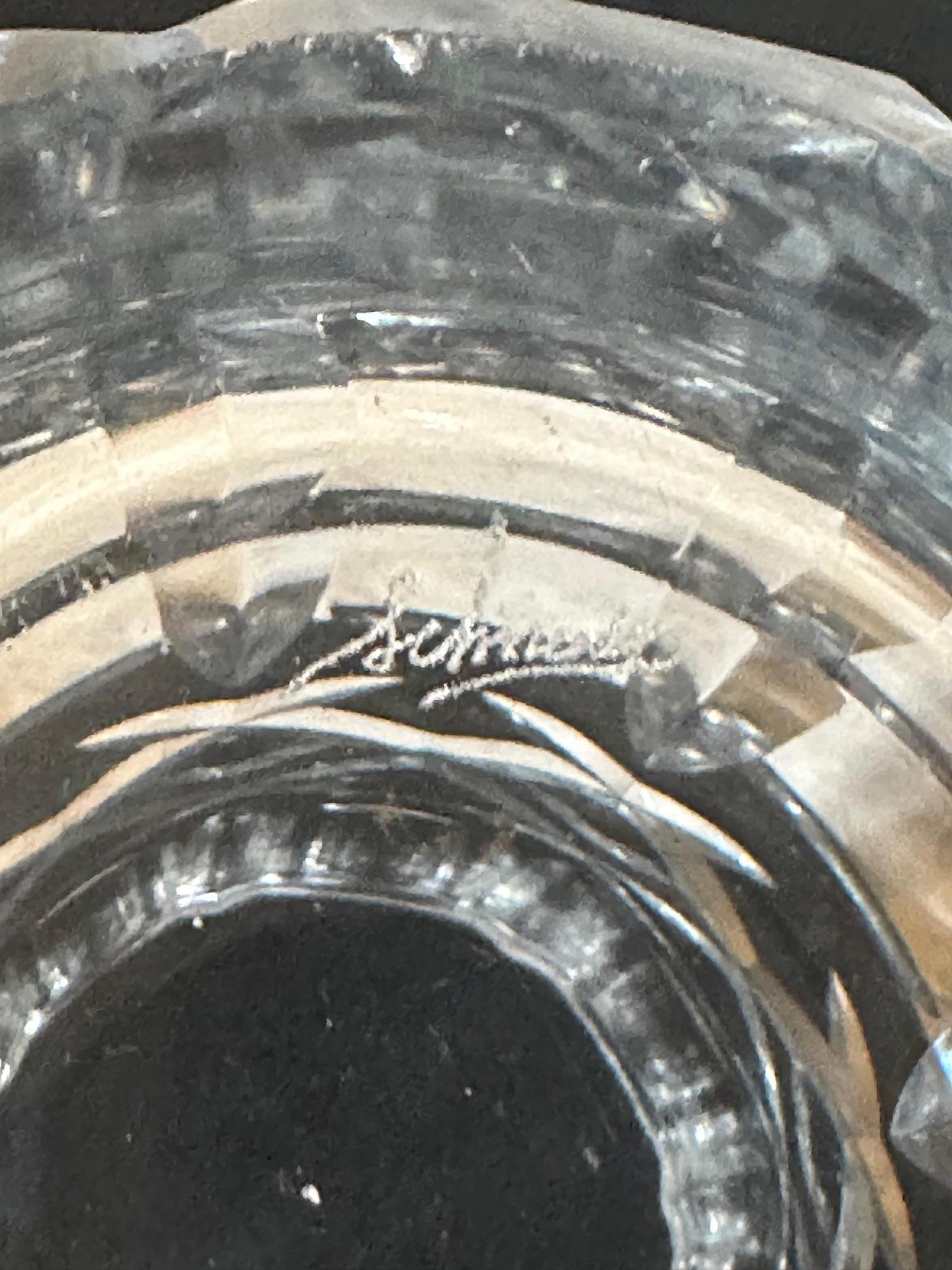 Grand vase en cristal français du 20e siècle signé par Schneider  en vente 5