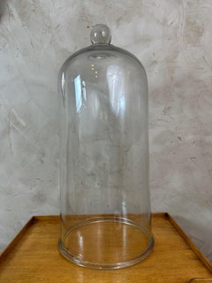 20th century French Large Laboratory Blown Glass Bell, 1940s