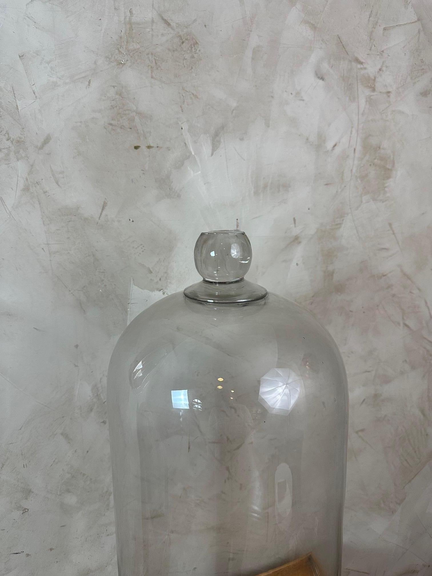 Große französische Laborglocke aus geblasenem Glas des 20. Jahrhunderts, 1940er Jahre im Angebot 2