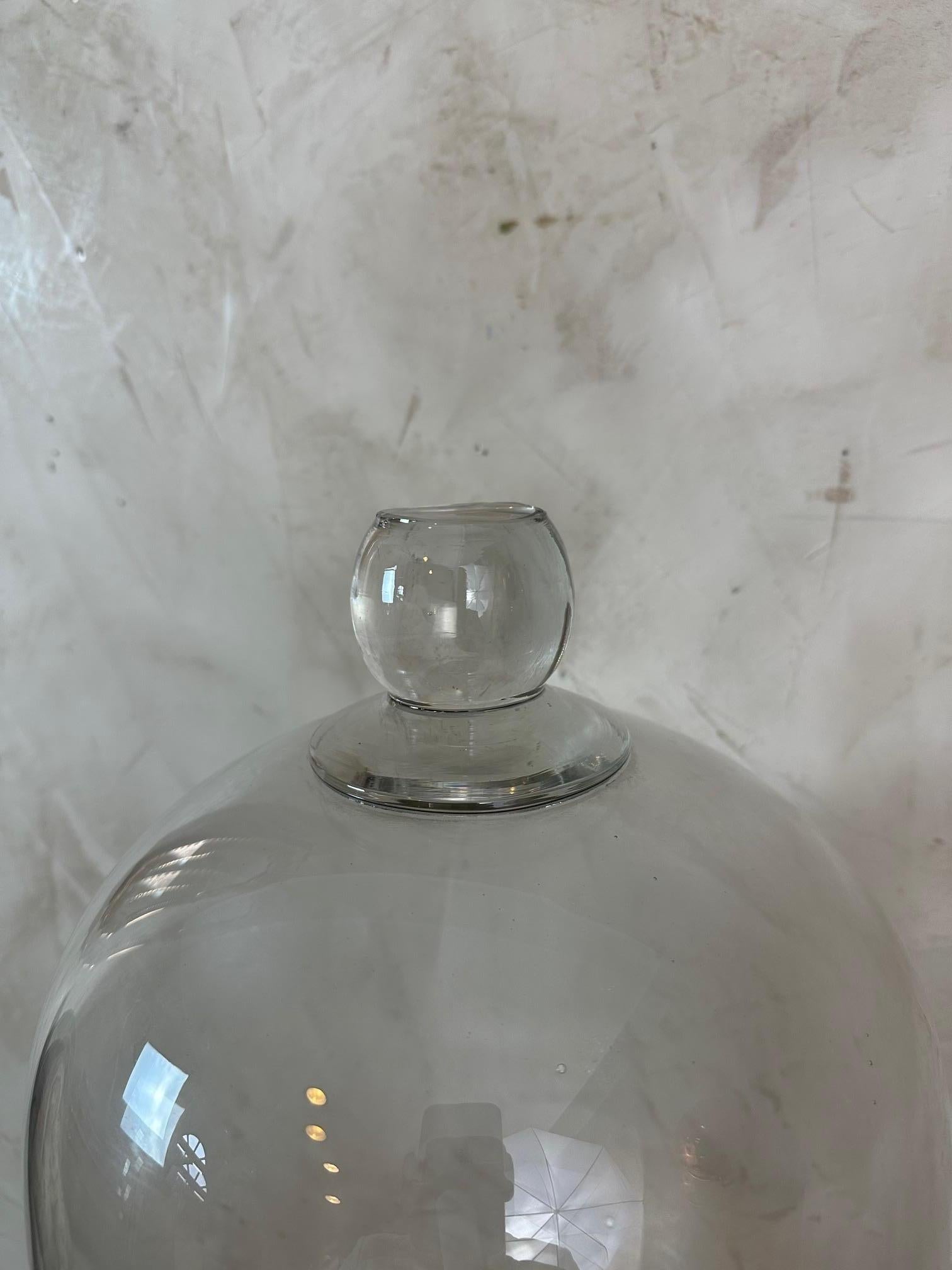 Große französische Laborglocke aus geblasenem Glas des 20. Jahrhunderts, 1940er Jahre im Angebot 3
