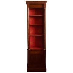 20th Century French Large Mahogany Bookcase in Empire Style
