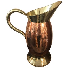 Vintage 20th Century French Large Scale Copper Jug, 1950s