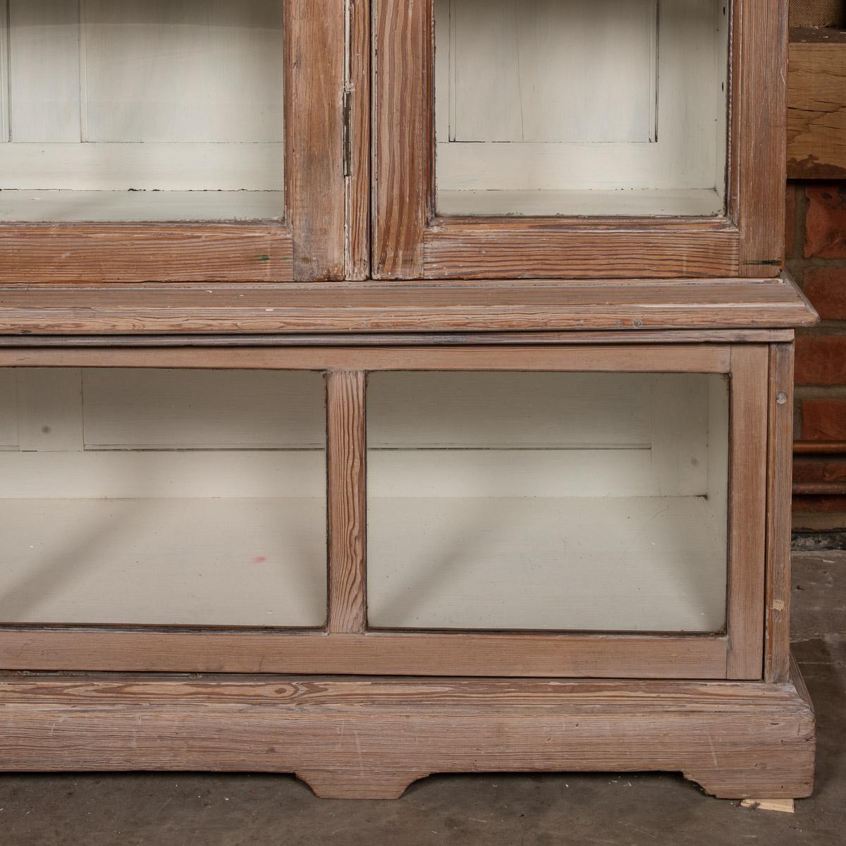 20th Century French Limed Wood & Glass-Mounted Display Cabinet, C.1900 8