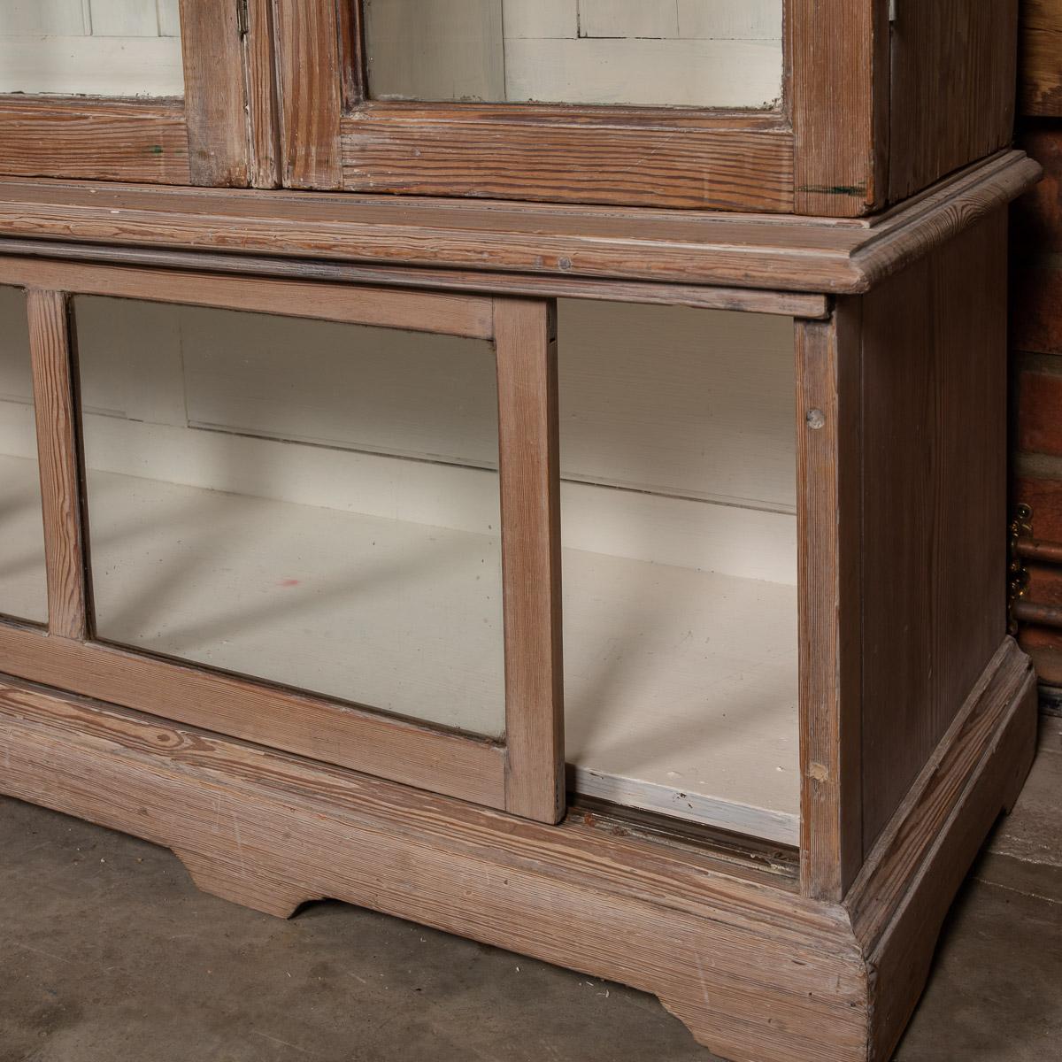 20th Century French Limed Wood & Glass-Mounted Display Cabinet, C.1900 12