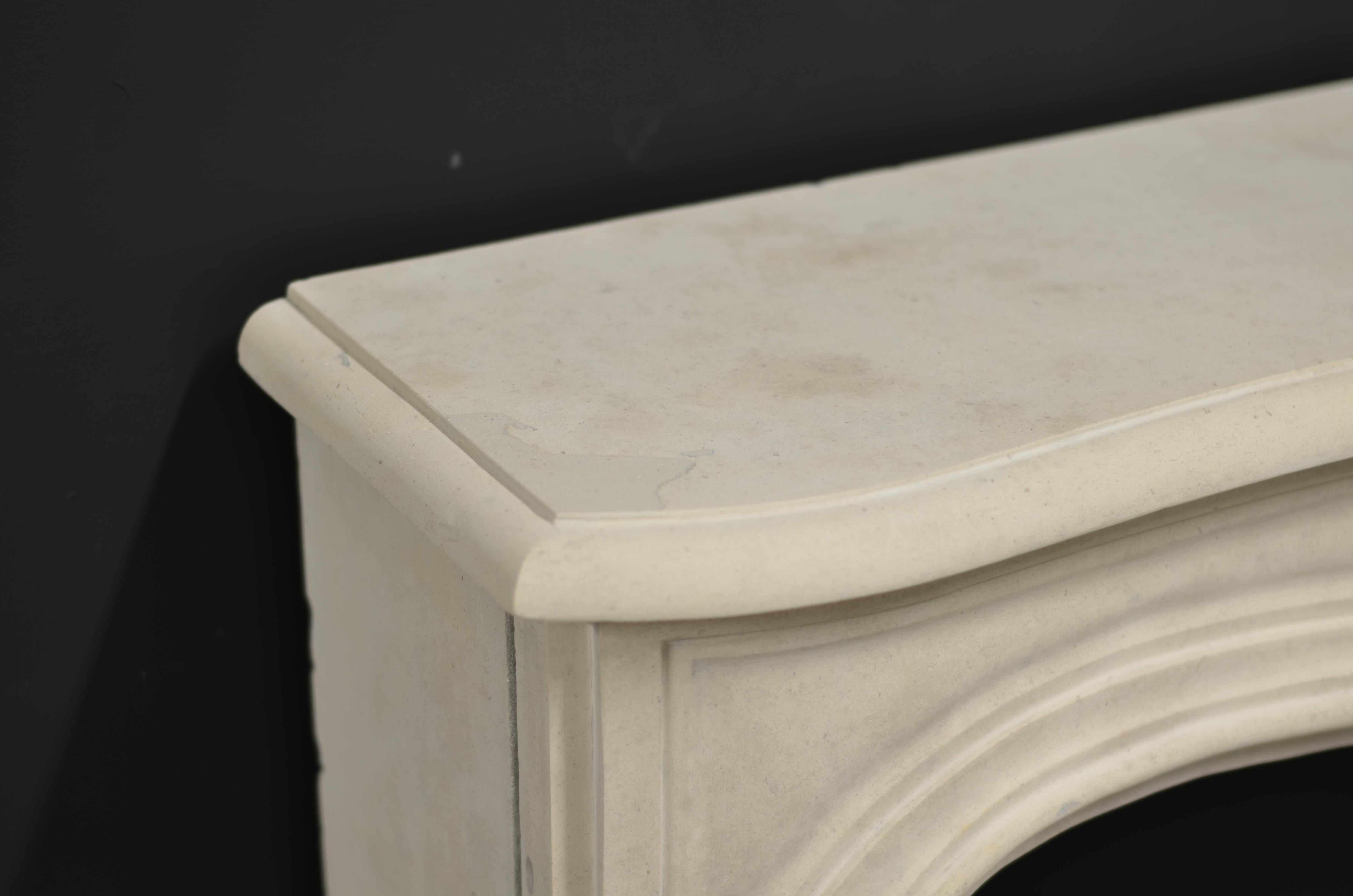 20th Century French Limestone Louis XV Fireplace Mantel For Sale 10