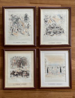 Französische Lithographien des 20. Jahrhunderts in limitierter Auflage von André Hambourg über Versailles