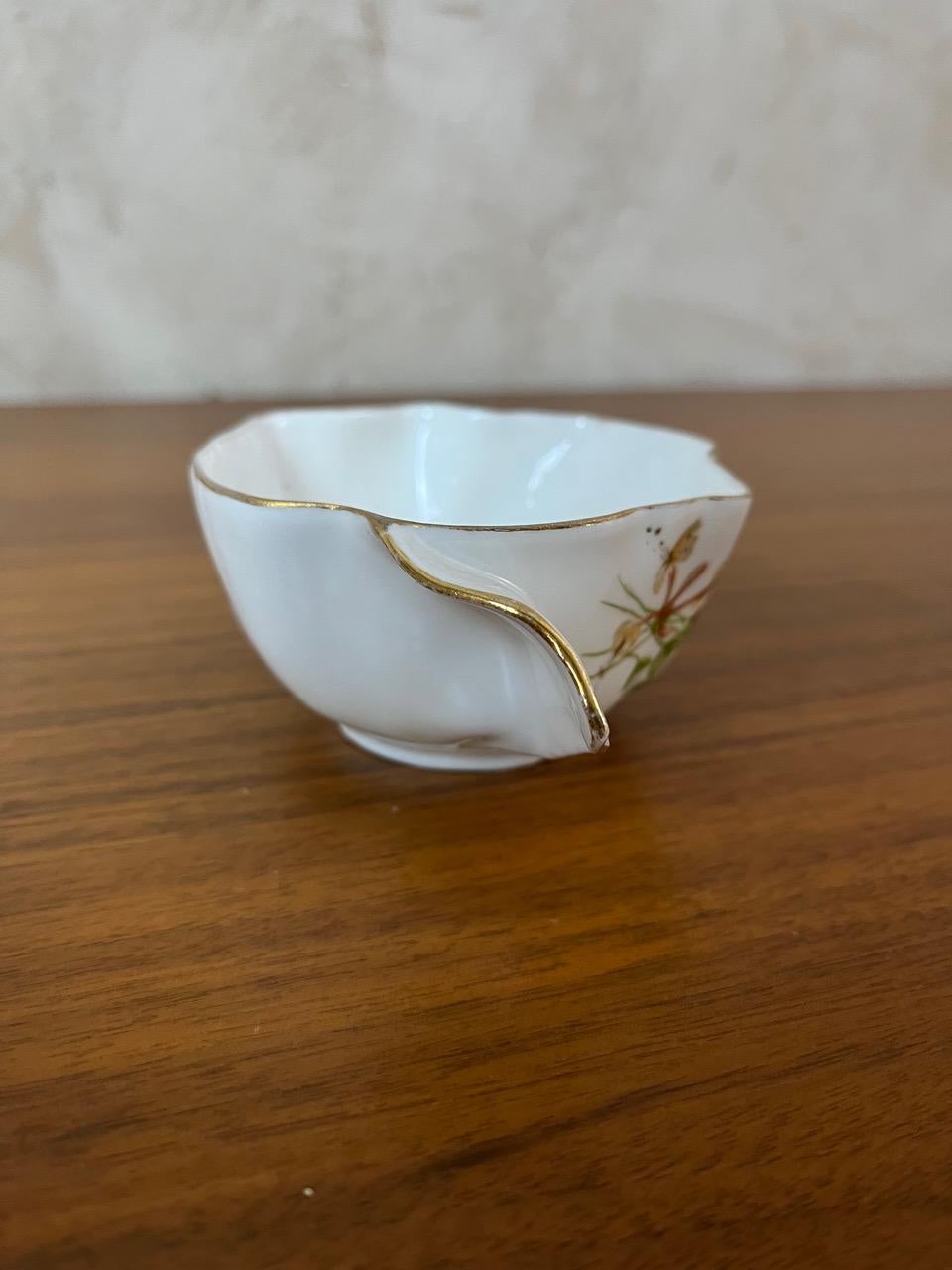 Tazza da tè e piattino in porcellana di Limoges del XX secolo, 1900 in vendita 6