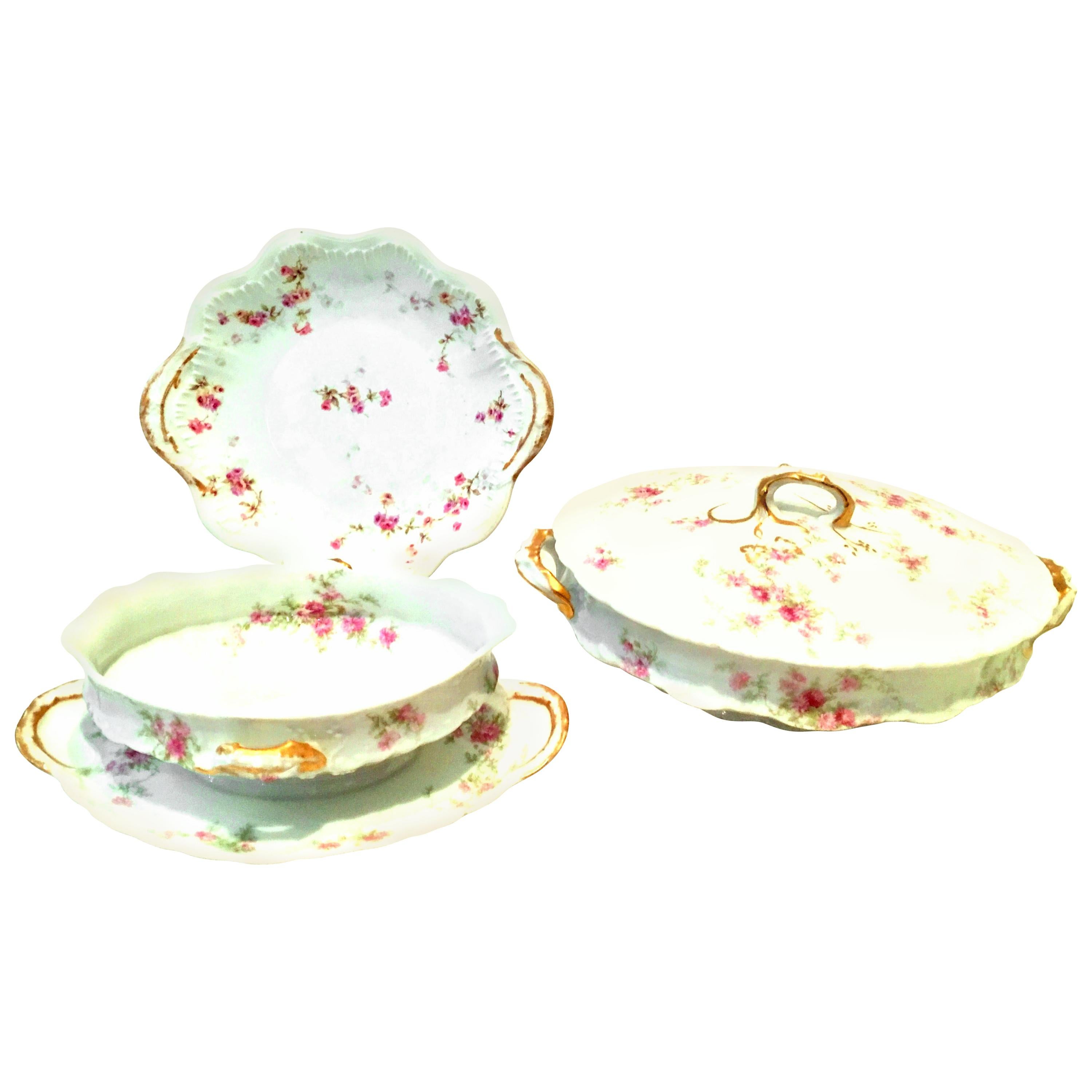 20th Century French Limoges Set of Three Serving Pieces by, Theodore Haviland