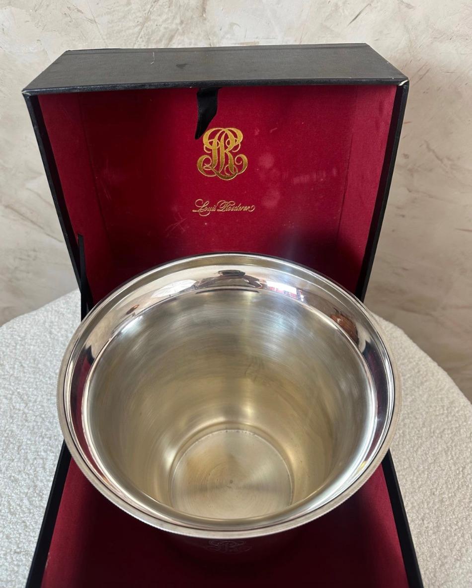 Französischer Louis Roederer Versilberter Champagnerkühler des 20. Jahrhunderts, 1980er Jahre (Ende des 20. Jahrhunderts) im Angebot