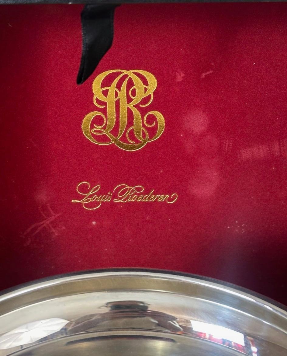 Französischer Louis Roederer Versilberter Champagnerkühler des 20. Jahrhunderts, 1980er Jahre (Versilberung) im Angebot