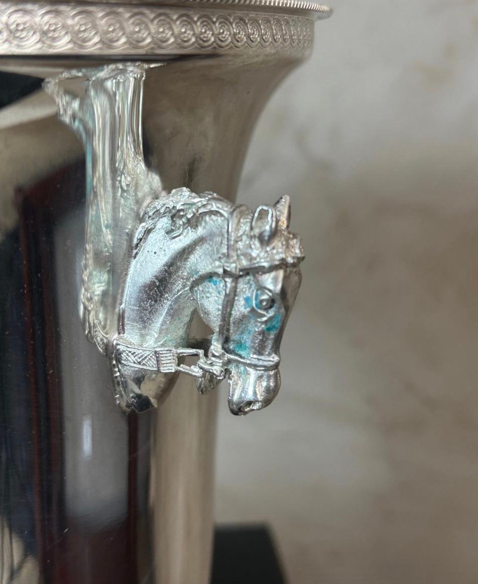 Französischer Louis Roederer Versilberter Champagnerkühler des 20. Jahrhunderts, 1980er Jahre im Angebot 3