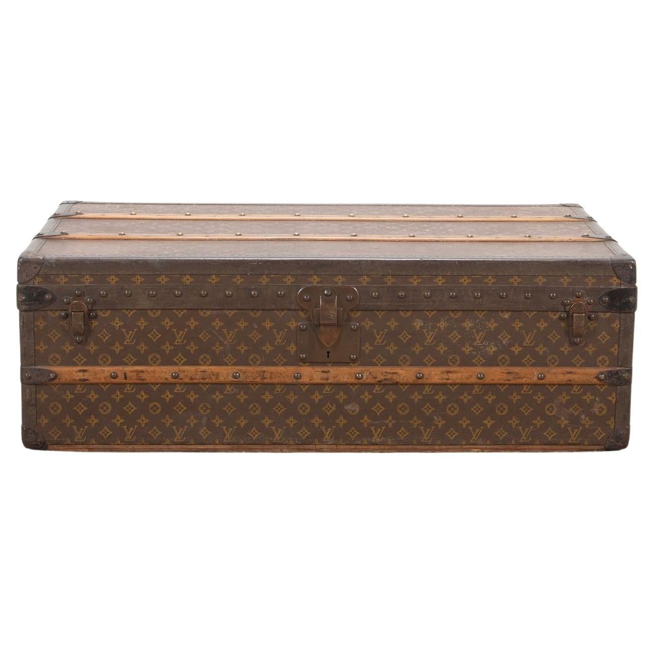 20th Century French Louis Vuitton Trunk in Monogrammed Canvas