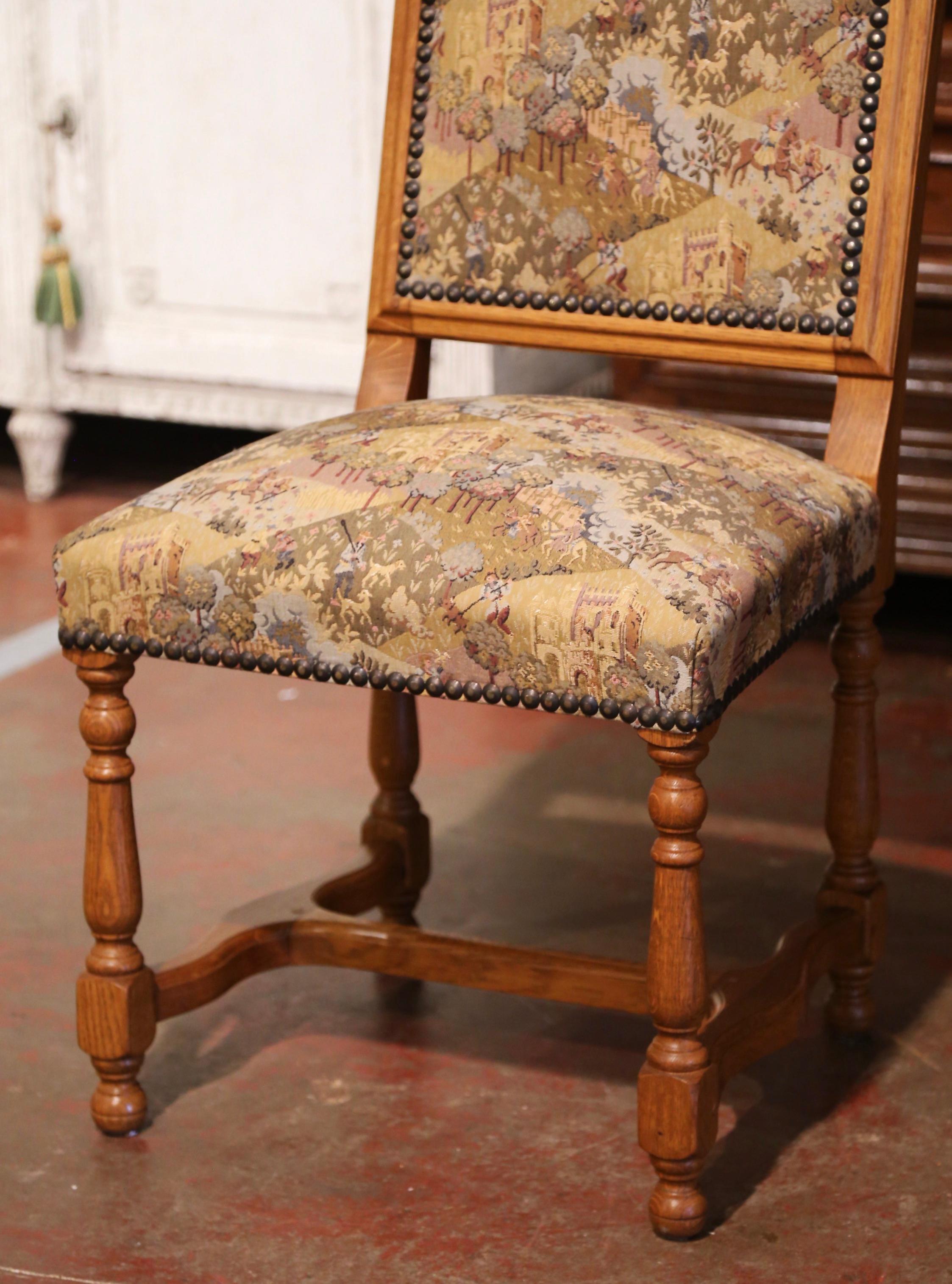 20th Century French Louis XIV Carved Oak Dining Room, Suite of 14 Chairs In Excellent Condition In Dallas, TX