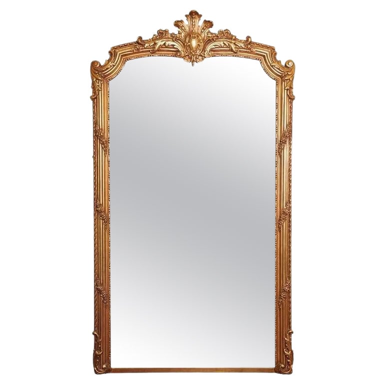 20th Century, French Louis XV Grand Gilt Mirror
