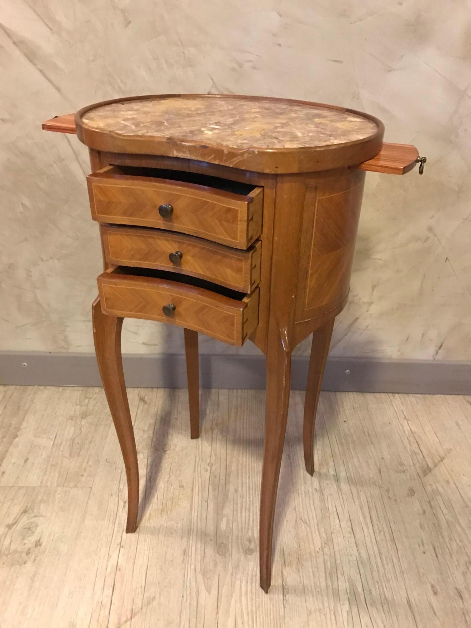Early 20th Century 20th Century French Louis XV Style Bedside Table, 1920s For Sale