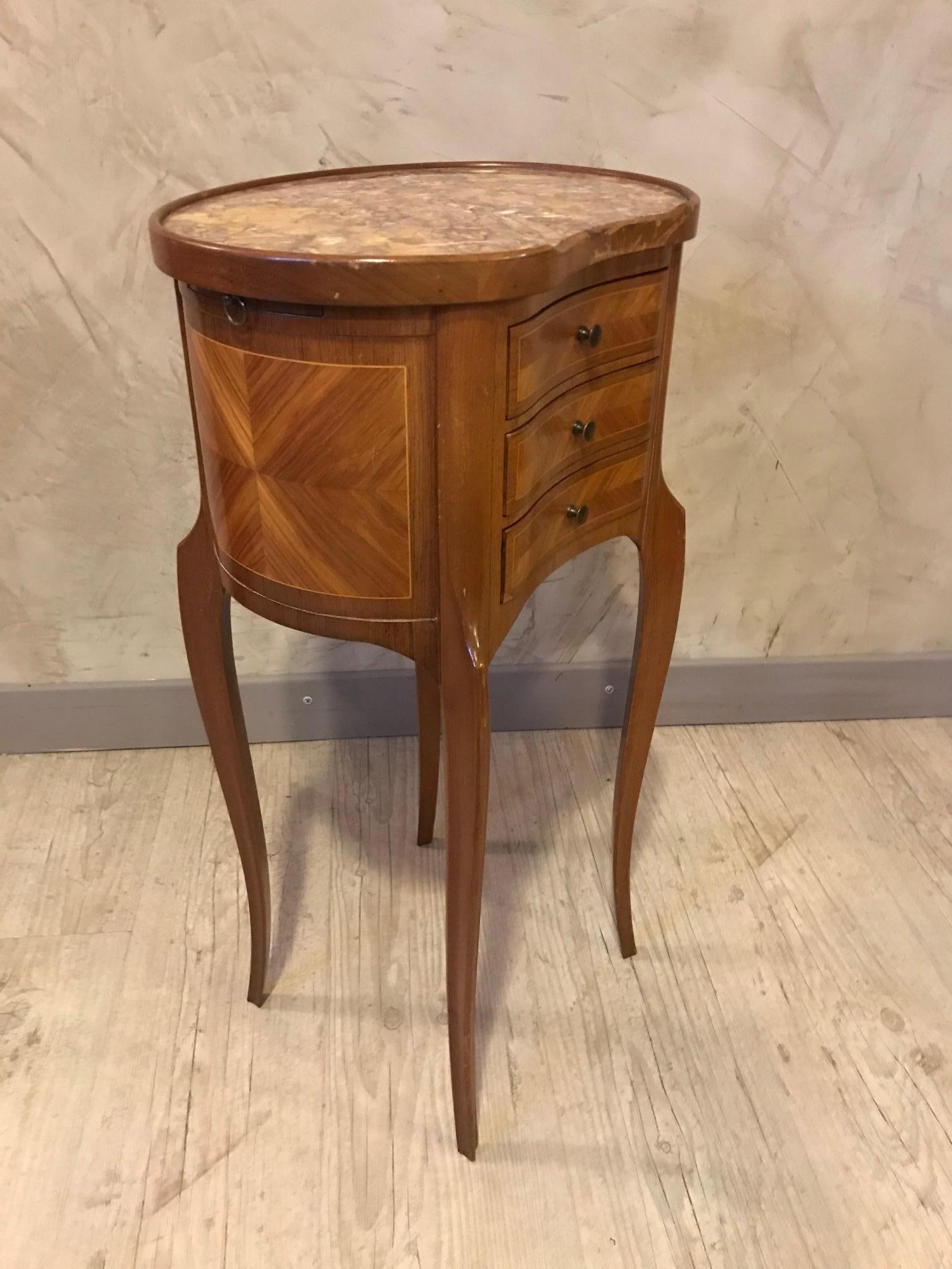 Early 20th Century 20th Century French Louis XV Style Bedside Table, 1920s For Sale