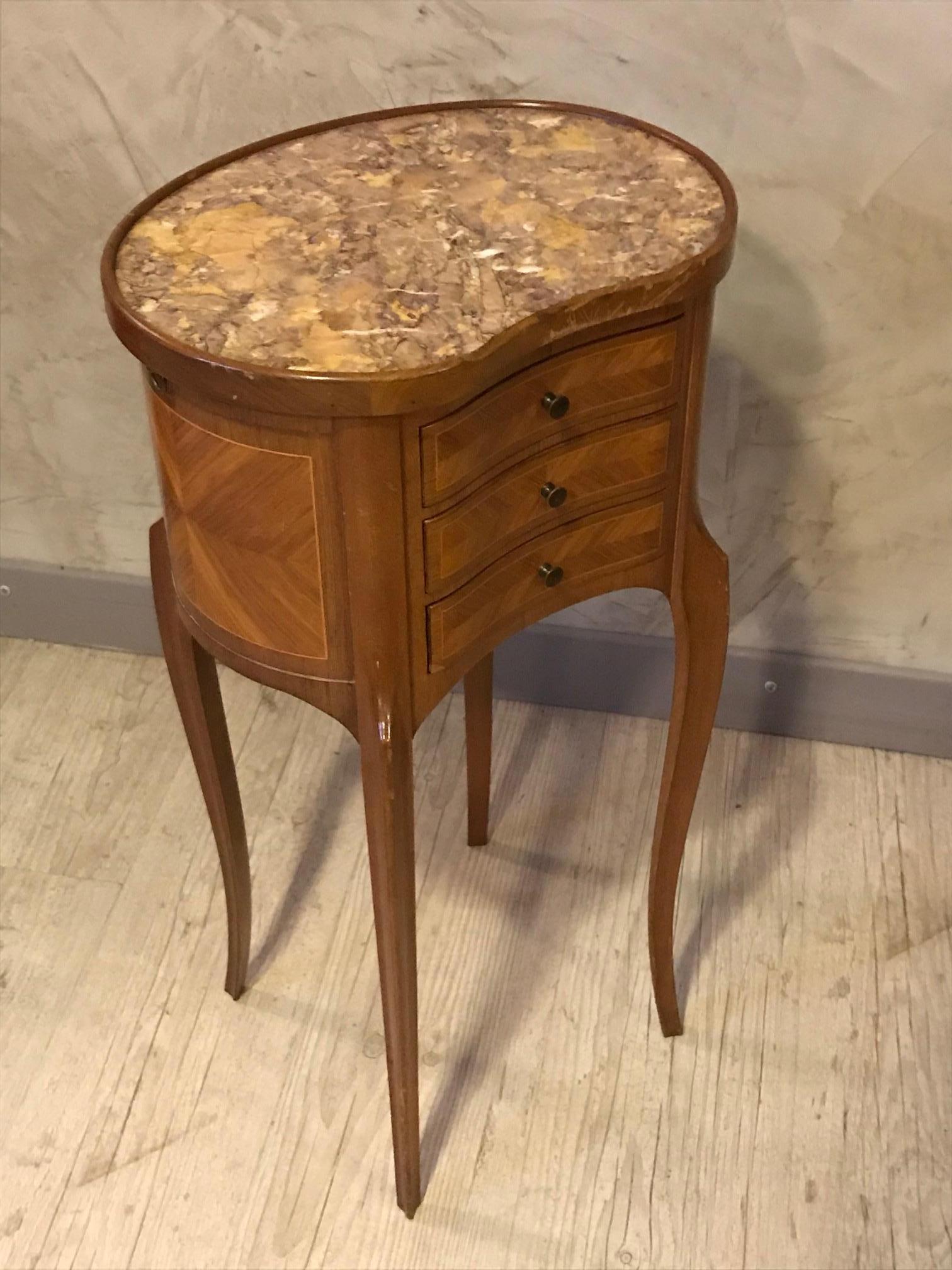 20th Century French Louis XV Style Bedside Table, 1920s For Sale 1