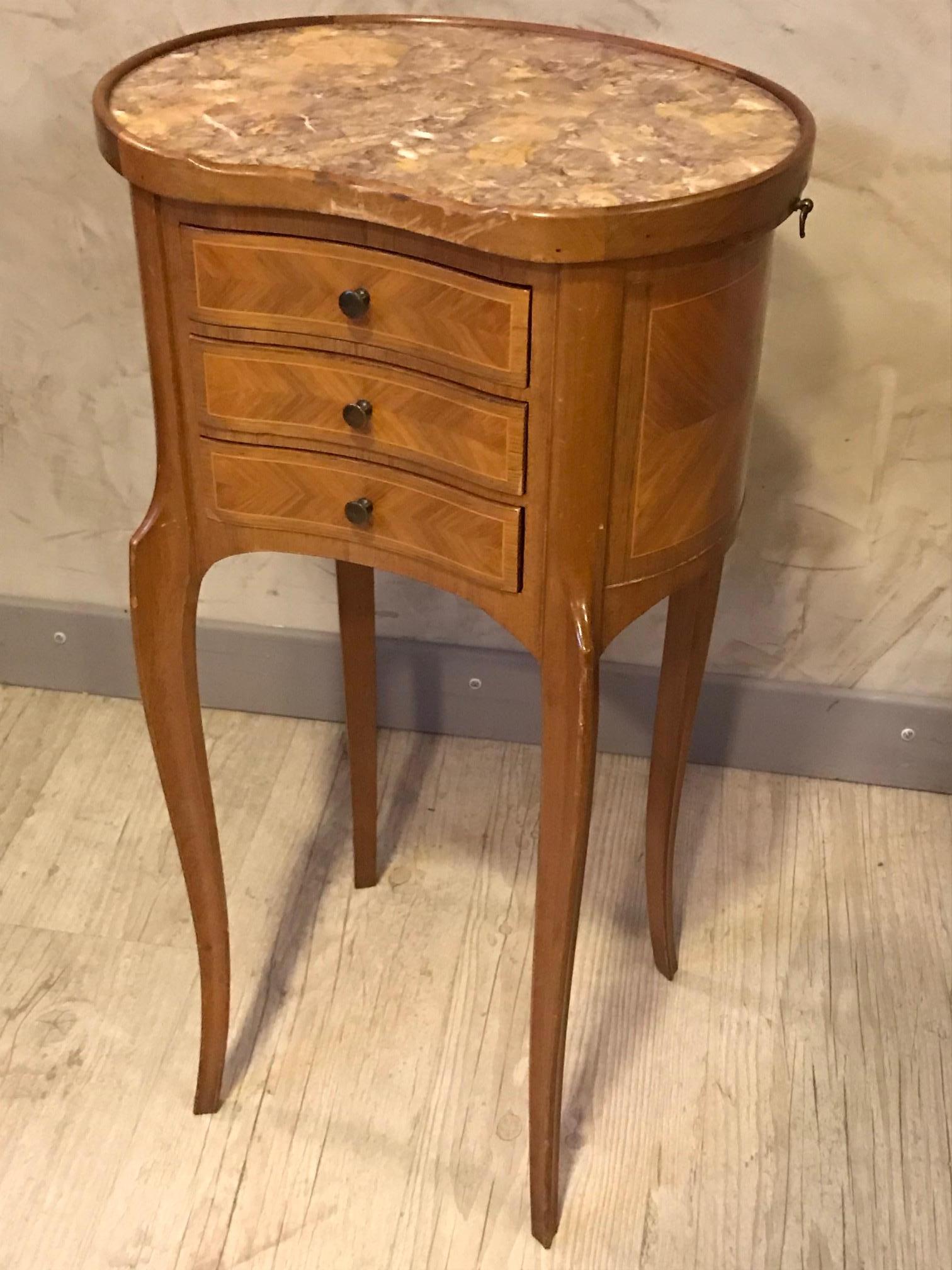 20th Century French Louis XV Style Bedside Table, 1920s For Sale 3
