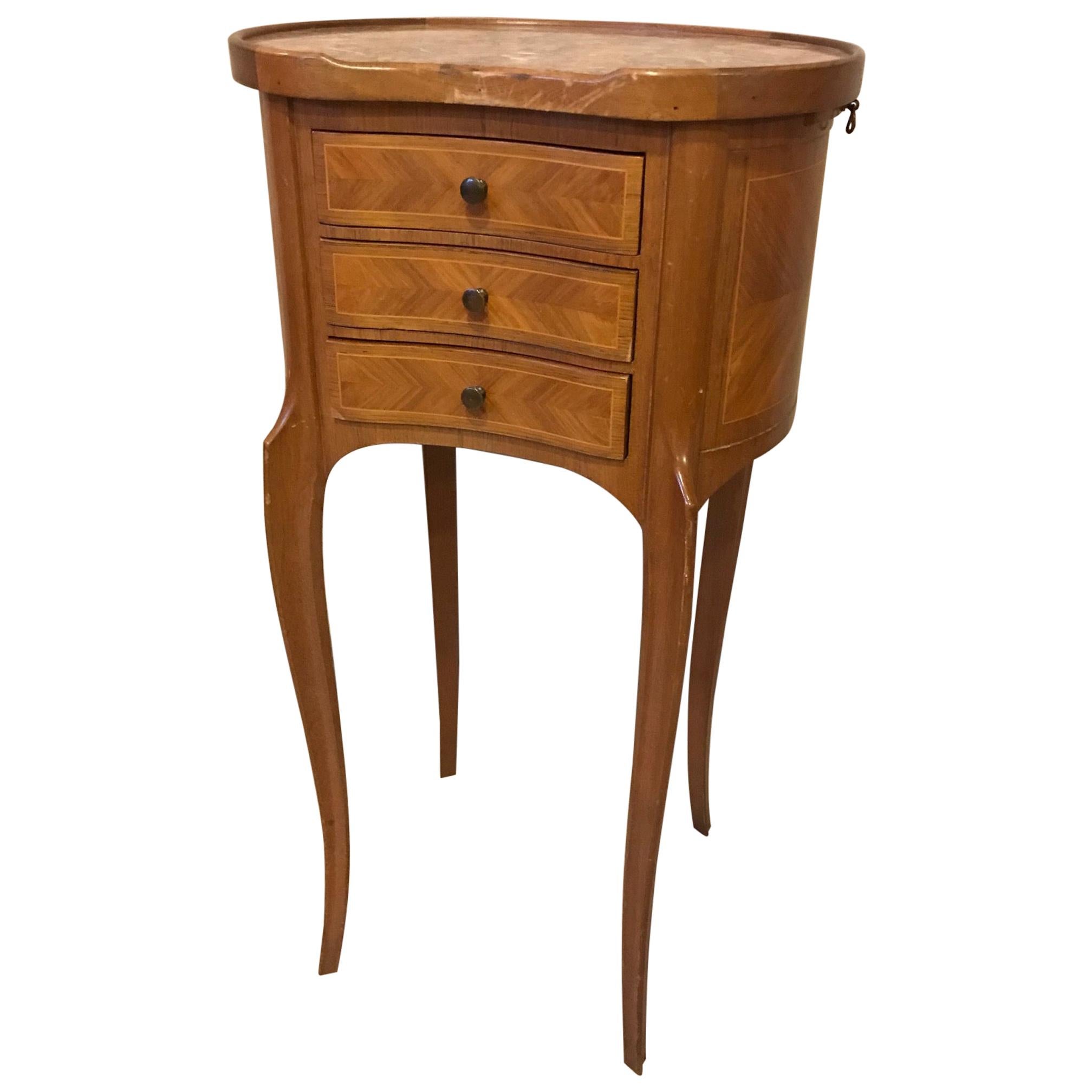 20th Century French Louis XV Style Bedside Table, 1920s