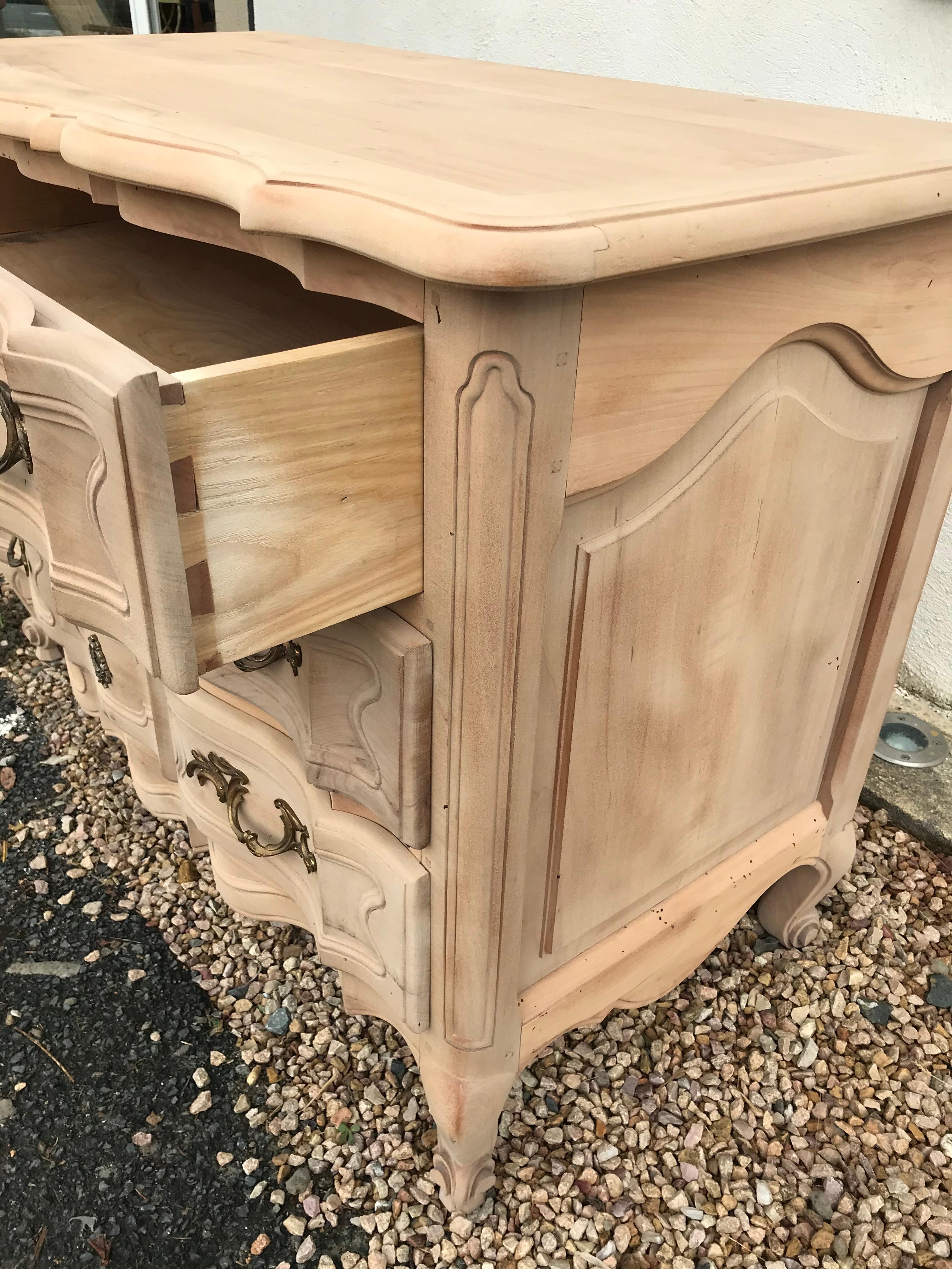 20th Century French Louis XV Style Beech Commode, 1940s 8