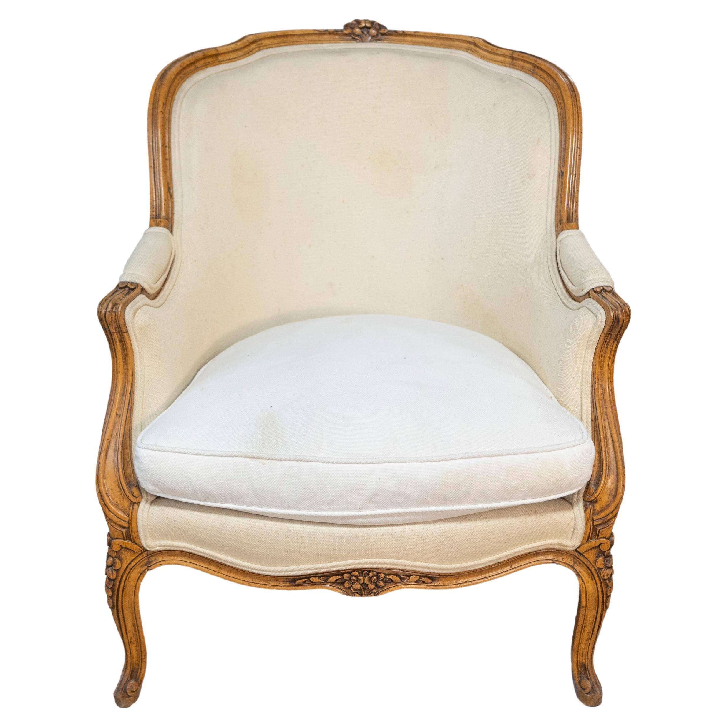 20th Century French Louis XV Style Bergere