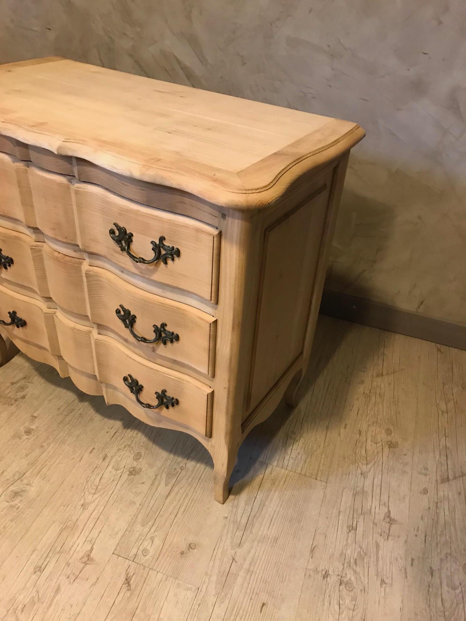 20th Century French Louis XV Style Birch Commode, 1950s 2