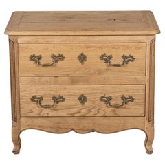 20th Century French Louis XV Style Bleached Oak Commode