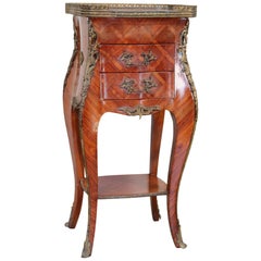 20th Century French Louis XV Style Bois De Rose Side Table or Nightstand