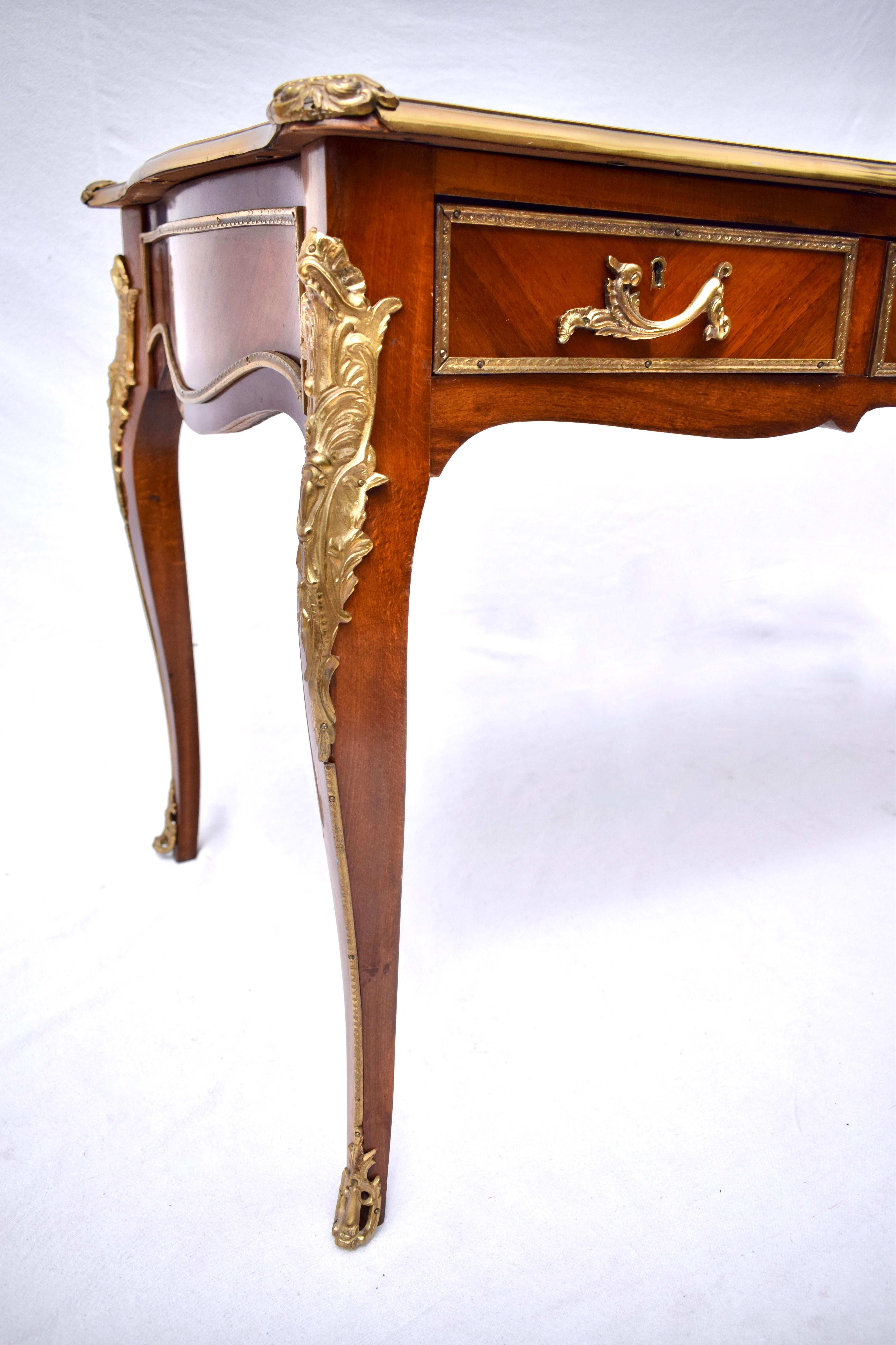 20th Century French Louis XV Style Bureau Plat For Sale 8