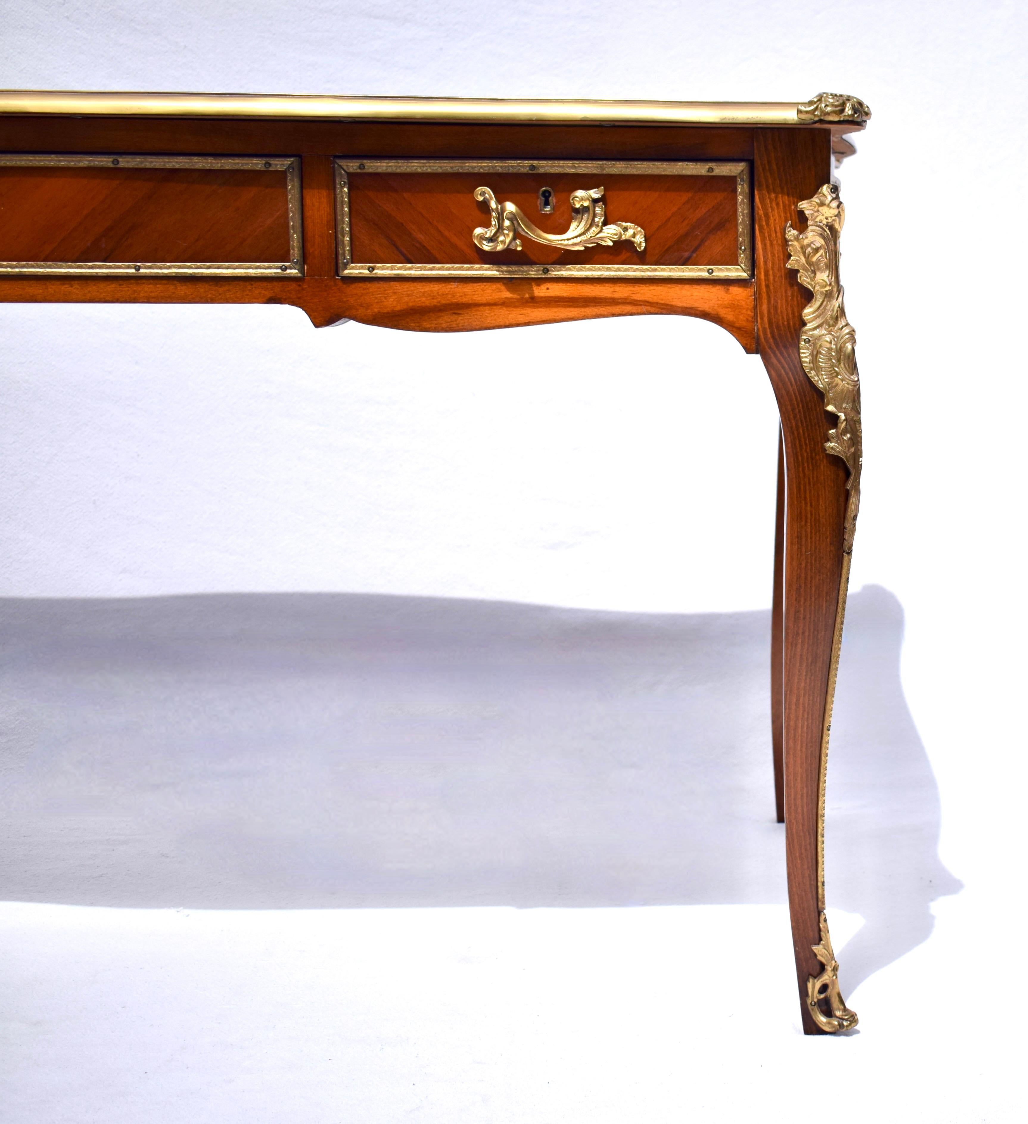 20th Century French Louis XV Style Bureau Plat For Sale 1